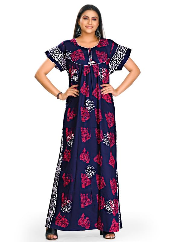 Fabimi Women Sixty Length XXL Size Soft Cotton Nighty