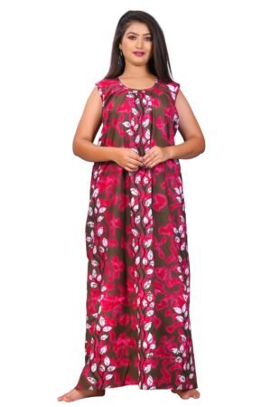 Fabimi Women's Sleeveless Cotton Nighty in XXL Size - Comfortable and Stylish - Rani