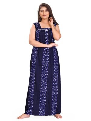 Fabimi Women Sleeveless XL Size Cotton Nighty