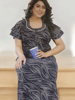 Fabimi Women’s Alpine A Regular Size Nighty with Pocket – Stylish Sleepwear
