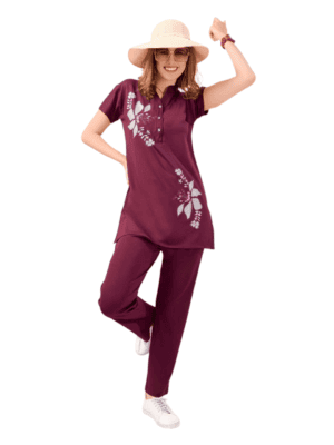 Fabimi Women's Long Kurta Night Suit - Sizes L to 5XL, Comfortable Imported Tencel Fabric