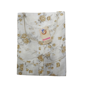 Stylaclue Women’s Premium Cotton Nighty – Regular Size, Comfortable & Soft Sleepwear - Mustard