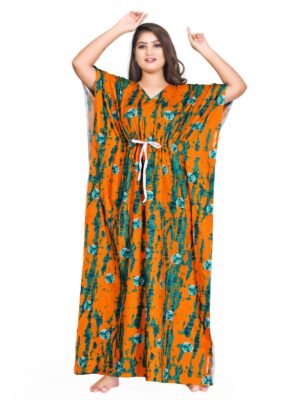 Fabimi Women's Large Size Cotton Kaftan Nighty - Stylish and Comfortable Sleepwear