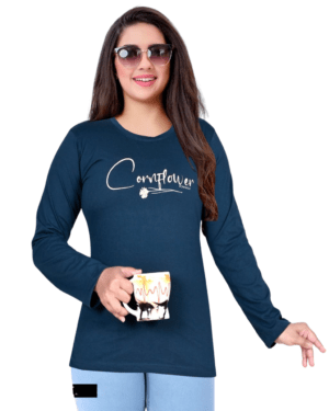 Fabimi Women’s Full Sleeves T-Shirts – Shinker Fabric – Sizes S, M, L, XL, XXL